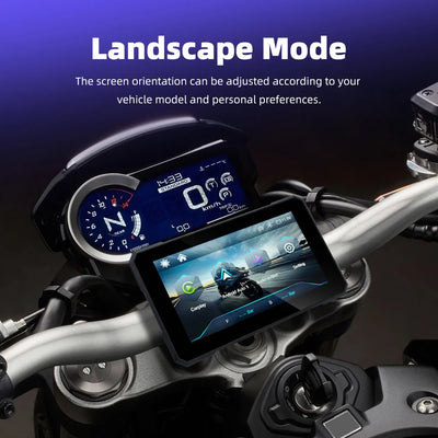 EKIY-Navicast 5.0 inch Wireless CarPlay Moto Android Auto Portable Digital Motorcycle Dashboard GPS Navigation Removable Display Screen